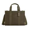Smith 34 Floral Logo Charm Adjustable Shoulder Strap Refined Calfskin Tote Shopping Bag Women Tote Olive CY368-SVXAE