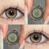 14.5MM Color Contact Lense MillCreek Coconut Series 2pcs Natural Look Soft Green/Blue 0-~-8.00 Graded 1 Year Use
