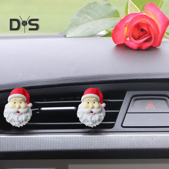Рождественская елка Снеговик Лось Санта-Клаус Форма Ароматерапевтический зажим 90 градусов Вращающийся автомобильный воздуховод Освежитель воздуха Орнамент Интерьер