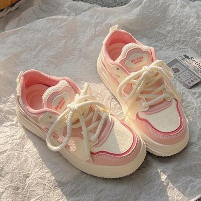 Модные женские повседневные балетки Осень Новая мода Дышащие кроссовки на платформе Удобное увеличение роста Уличная нескользящая вулканизированная обувь