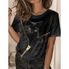 Women's 3d Dogs Cat Print T Shirt Fashion Tops Harujuku Oversized Summer O-Neck Top Female Clothing