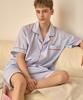 [Dossy] Комплект парных пижам с коротким рукавом Chloe Silkfit [Отправка из Кореи] 100% Оригинал