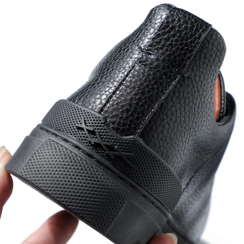 Модные мужские кожаные мокасины, нескользящие прогулочные туфли на плоской подошве, дышащие, повседневные туфли для мужчин, для работы, офиса, вождения, кроссовки