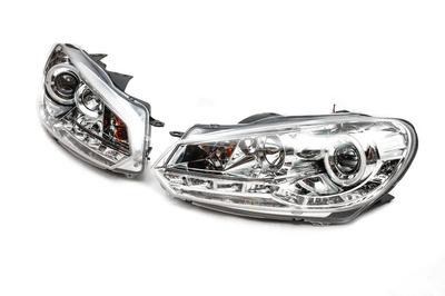 Передние фары Silver (2 шт, LED) для Volkswagen Golf 6