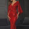 2025 Spring/Summer European & American Sequined Split Evening Gown