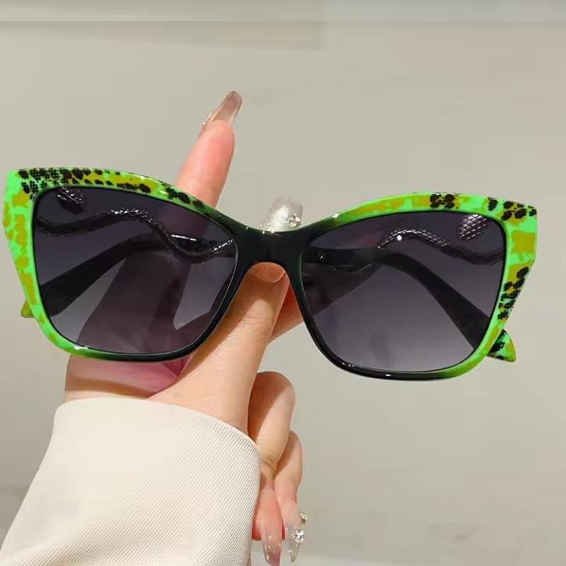 Модные солнцезащитные очки «кошачий глаз» с большой оправой, женские градиентные очки, панк, роскошный брендовый дизайнерский стиль, сексуальные женские металлические очки со змеей