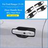 Fit For Ford Ranger 2024 Car Door Handles Bowl Cap 4pcs Protective Cover With Smart Holes Car Exterior Accessories