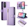 DF-011 For Samsung Galaxy A24 4G (162.1 X 77.6 X 8.3mm) Case Zipper Wallet Leather Phone Cover