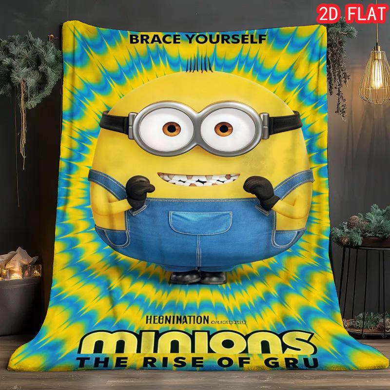 Cartoon Flannel Blanket Soft Warm Lightweight Throw Blanket for Kids Room Bedroom Sofa Couch Cute Home Decor Gift for Children
