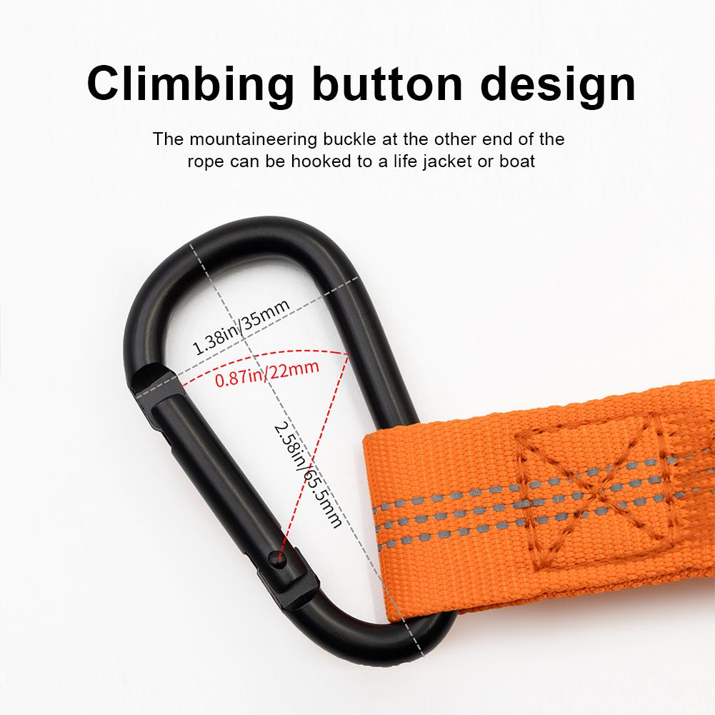 Растягивающийся ремень для весла для каякинга, гребли на байдарках и каноэ (оранжевый)