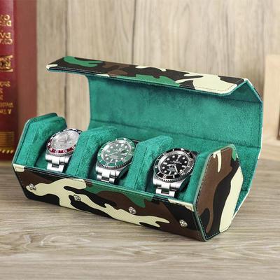 Корпус для часов из натуральной кожи зеленого цвета ручной работы, унисекс, шкатулка для часов, органайзер для хранения ювелирных изделий
