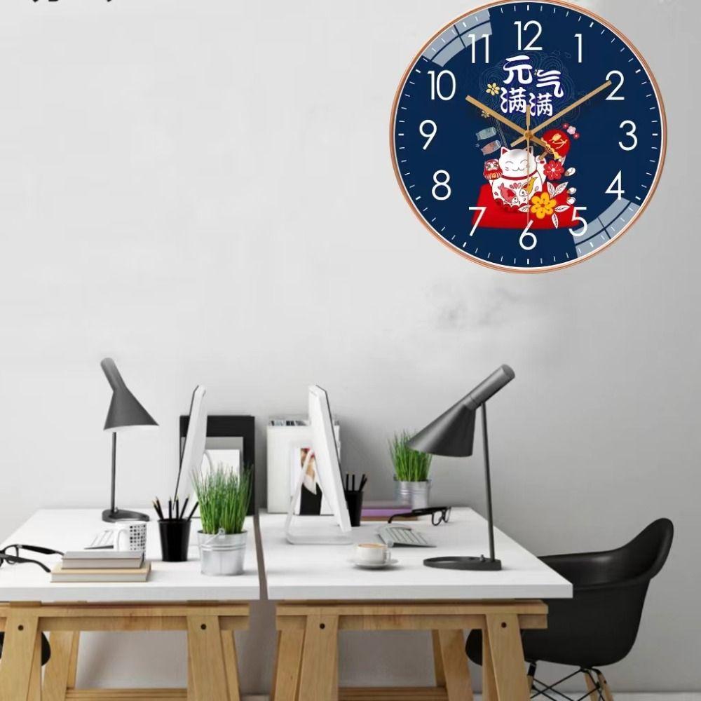 Lucky Household Wall Clocks Cute Living Room Clock Silent Wall Clock for 8-Inch Home Decoration