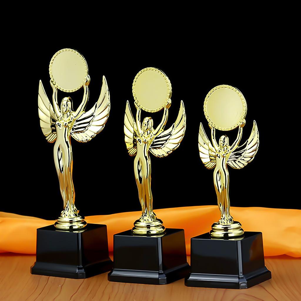 Plastic Gold Angel Trophies Award Table Art Home Room Decoration for Bedroom Shelf Table Decor