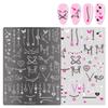 Butterfly Nails Stamp Templates French Tip Nails Stamping Plates Manicure Template Tool Flowers Nails Stencil Stamp