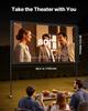 VEVOR Projector Screen with Stand, 80 Inch 160 degrees Wide Angle Indoor Outdoor Projection Screen
