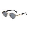 Oval Metal Personality Large Frame Sunglasses Women'S Retro Street Sunglasses