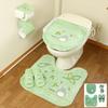 My Neighbor Totoro Toilet Mat Set 4 Pieces Green for Washlet and Regular Toilet Seats Ghibli Senko Totoro Forest Wind Green Multi-Type