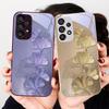 Золотые Листья Гинкго Чехол из Закаленного Стекла для Samsung Galaxy S23 U Ltra 24 Plus S20 P Lus 21 FE S25 Ultra A70 A72 73 51 52 53