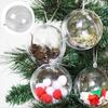Стильные прозрачные пластиковые подвесные рождественские шары разных размеров от 4 см до 20 см