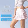 PLUS Women's Quick-Dry Pleated Skort: Breathable Anti-Exposure Athletic Skirt for Running and Outdoor Activities