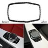 Автомобильная рамка из углеродного волокна для BMW Media Button Sticker Knob Cover Наклейки для салона для F10 F20 F30 F34 F07 F25 F26 F15 F16