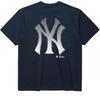 New Era SS26 MLB Нью-Йорк Янкис Футболка с полутонами Унисекс Топы Темно-синий 15147536