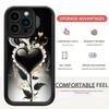 Black Spade Heart Groove Sandstone Case for iPhone 15/16/17