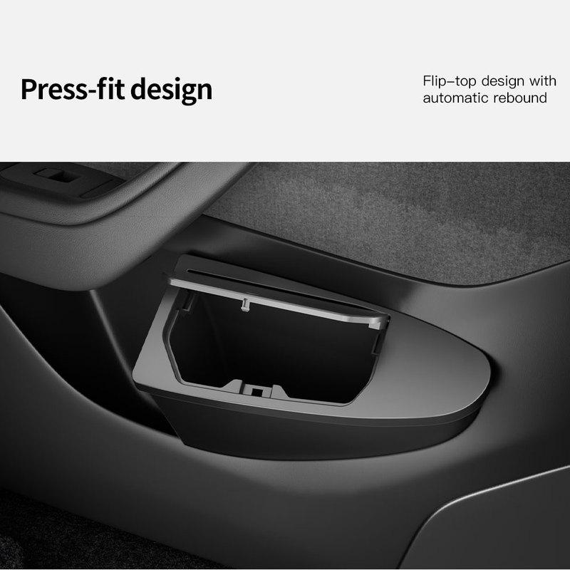 YZ Front Door Storage Trash Can for Tesla Model Y/YL Juniper Car Door Storage Box Multi Functional Organizador Car Accessories