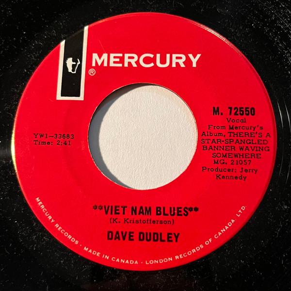 7-дюймовая пластинка DAVE DUDLEY - Viet Nam Blues / Then I'll Come Hom M72550 Mercury 1966 Канада Фолк Б/У
