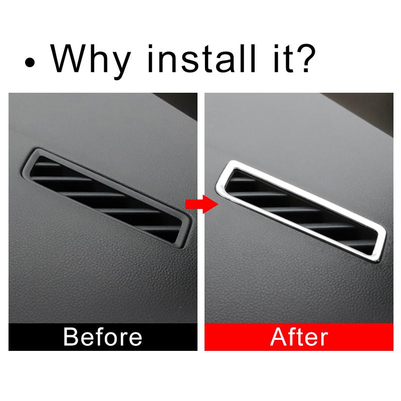 Для Volkswagen VW Golf 8 MK8 2022 Автомобильная центральная консоль из нержавеющей стали, накладка на вентиляционное отверстие для кондиционера