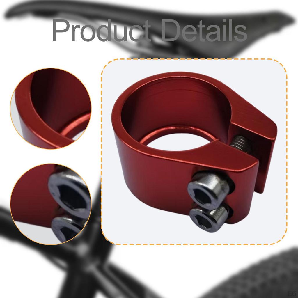 Seat Post Clamp Saddle Clip Aluminum Alloy Easy To Install 1.25" Replace Road Bike Tube