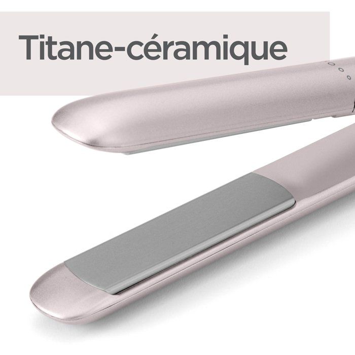 Lisseur cheveux - BABYLISS - ST516E - Plaques titane céramique - 180-235°C - Chauffe rapide