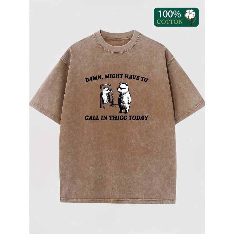 Мужская оверсайз футболка из плотного 100% хлопка - Винтажная стирка Streetwear, Однотонный свободный топ в стиле Hip-Hop для всесезонной повседневной носки