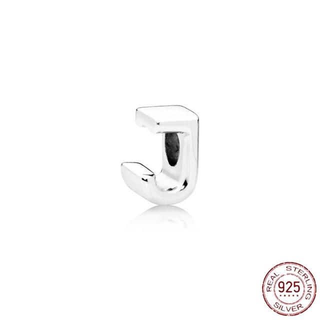 Браслет-подвеска из серебра 925 пробы с буквами AZ и буквами, бусины с именем для женщин, DIY кулон, изготовление ювелирных изделий