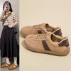 Женские немецкие тренировочные туфли на мягкой подошве, осень 2025, новая модель, универсальный ретро-дизайн на шнуровке, студенческие спортивные и повседневные туфли на плоской подошве