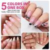 150 шт. Миндальные накладные ногти 3 в 1 Мягкие гелевые типсы 5 цветов Полное покрытие Искусственные Наращивание Капсульные Скульптурные типсы Салонный DIY