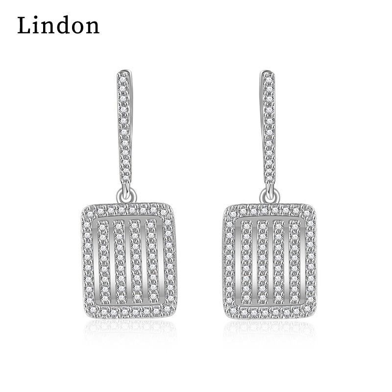 Lindon Copper Alloy Zircon Earrings Drop Earrings For Women Wedding Party Gifts