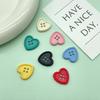 20Pcs 18Mm Colored Heart Shape Plastic Buttons For Clothing  Children'S Sweaters Cute Button Needlework Diy Sewing Accessories
