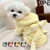 1PC Pet Bathing Wearable Bath Towel Quickdry Fabric Dog Owner Bathrobes Comfortable Pet Towels Cat Lovers Multi-color