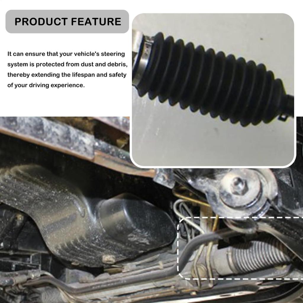 Steering Rack Boots, Compatible Steering Rack, 12 Pieces Front Steering Rack Boots Silicone Bellows