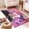 Black Girl Area Rug for Bedroom African American Girls And Boys Floor Rugs for Living Room Playroom Cartoon Art Home Decor Soft Large Carpet