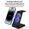 E8 3-in-1 15W Wireless Charger Phone Watch Earphone Desktop Charging Stand