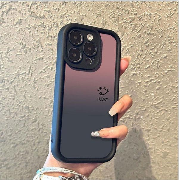 Чехол для телефона iPhone 11 Pro с постепенно меняющимся смайликом, новый, для Apple 11 Pro Max, мужской и женский, простой, с мелкими отверстиями, противоударный