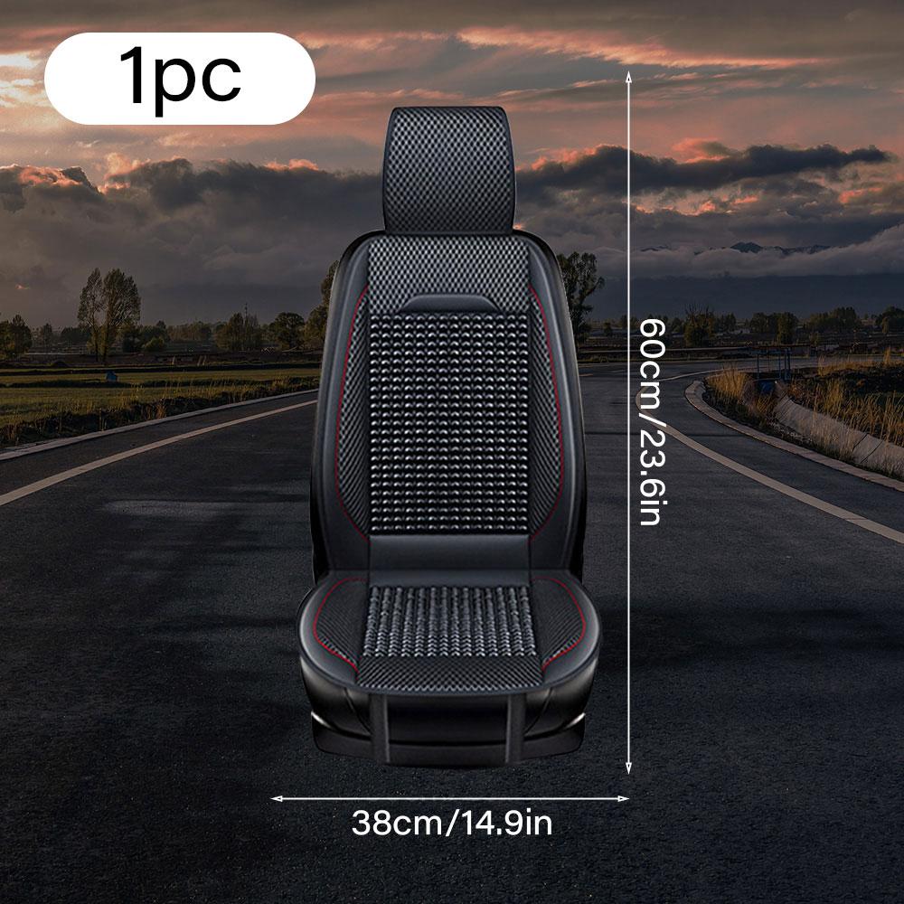 Чехол на сиденье автомобиля с деревянными бусинами, защитный чехол на одно сиденье автомобиля, универсальная удобная дышащая автомобильная подушка на все времена года