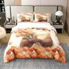 Cute Cartoon Animal Print Comforter Cover Sets Sea Otter Duvet Cover Set Ocean Creature Otter Toddler Soft Polyester Bedding Set