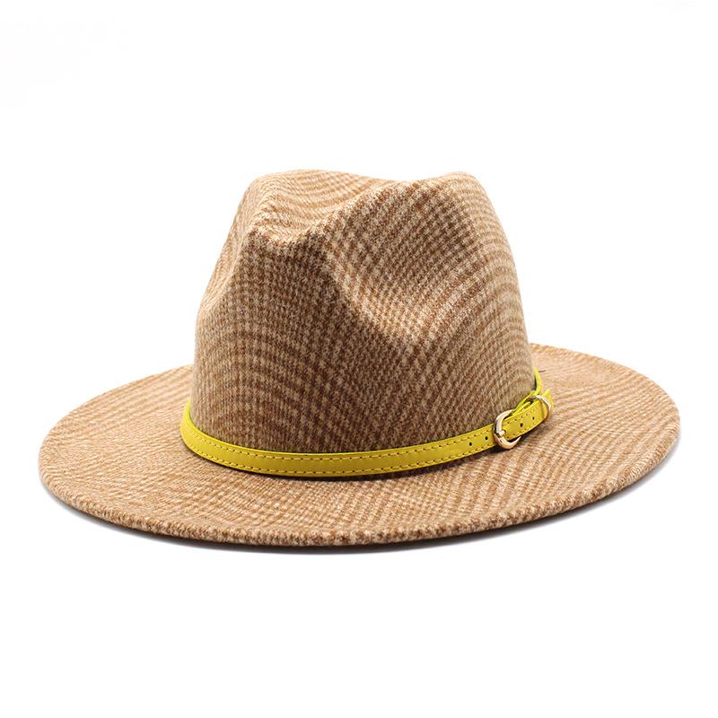 Уличный снимок Шерстяная Британская Ретро Джазовая Шляпа, Мужская и Женская Шляпа-цилиндр с широкими полями, Фетровая Шляпа Универсальная