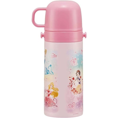 Skater 2WAY соломинка с чашкой из нержавеющей стали детская бутылка для воды 350 мл Disney Princess 22 Girls SKCP3-A