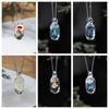 Jewelry Glassy Jellyfish Necklace Coloured Glaze Ocean Style Chain Choker  Gift