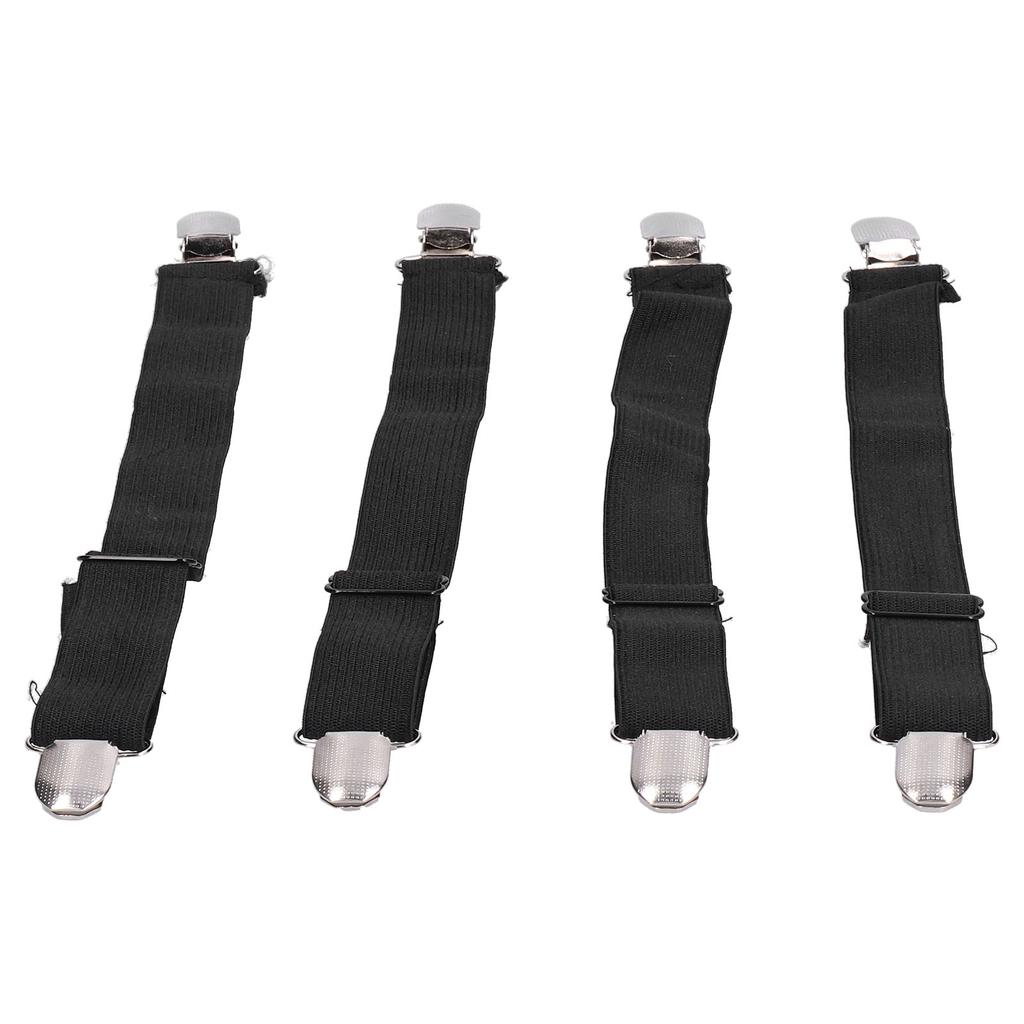 4Pcs Bed Sheet Fasteners Suspenders Elastic Sheet Band Straps Clips Holder