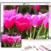 5D DIY Diamond Painting Cross Stitch Flowers Tulips Diamond Embroidery Mosaic Wall Art Home Decoration